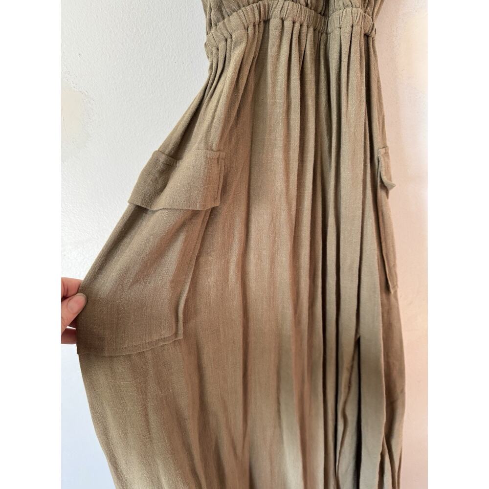 NWT L’agence Mayer Military Maxi Dress Covert Green Women’s Size Small - Picture 8 of 9